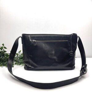 Monsac Genuine Leather Black Tote Bag